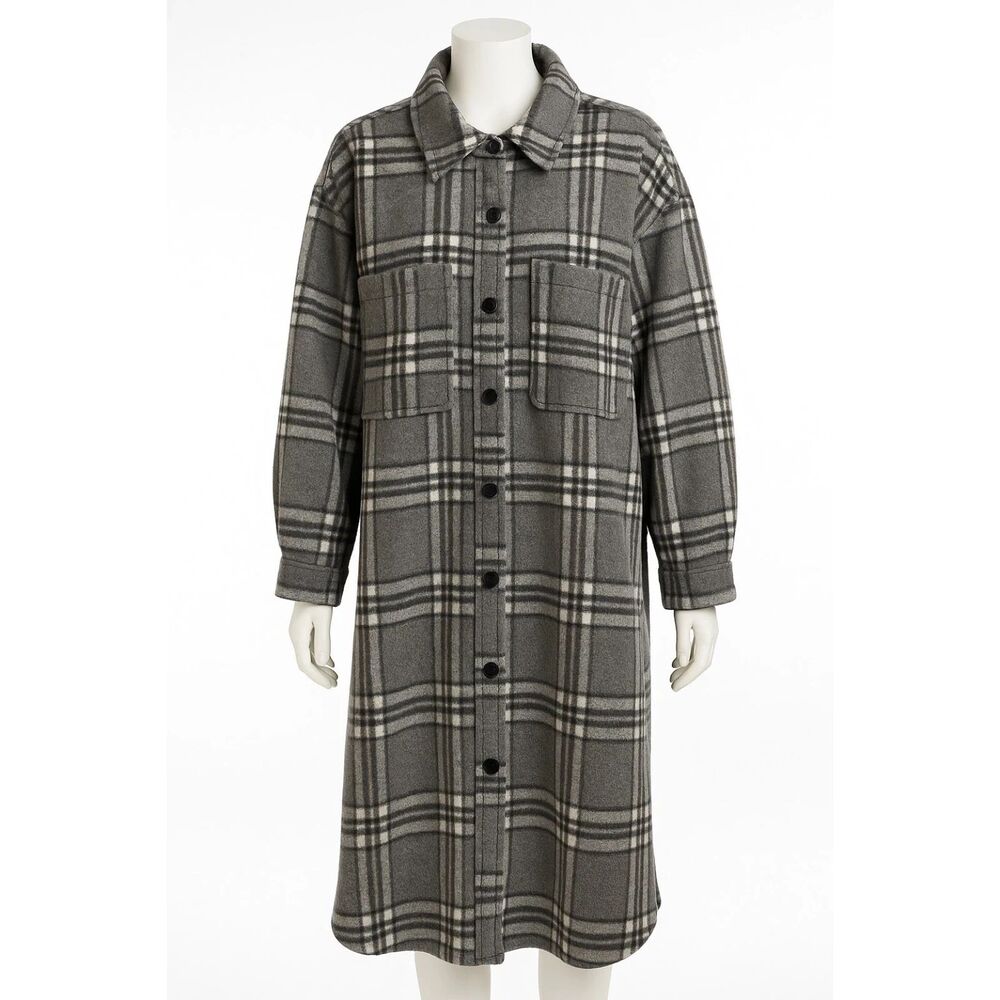 Missguided Womens Tall Plaid Coat